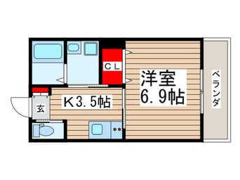 間取図 ラプラ－ジュ薬園台　