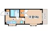カーサ四谷 1Kの間取り