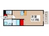 クレスト江戸川台 1Rの間取り