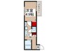MELDIA竹ノ塚Ⅲ 1Kの間取り