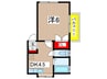 石川ハイツ 1DKの間取り