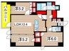 コンフォリア・リヴ西大島SOUTH 3LDKの間取り
