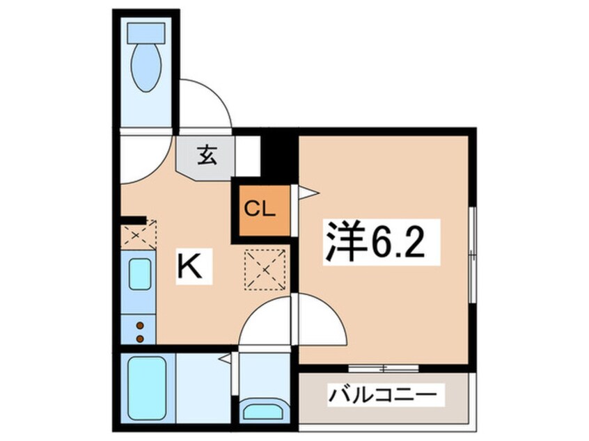 間取図 MELDIA原当麻