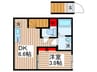 KINOHA　STUDIO 1DKの間取り
