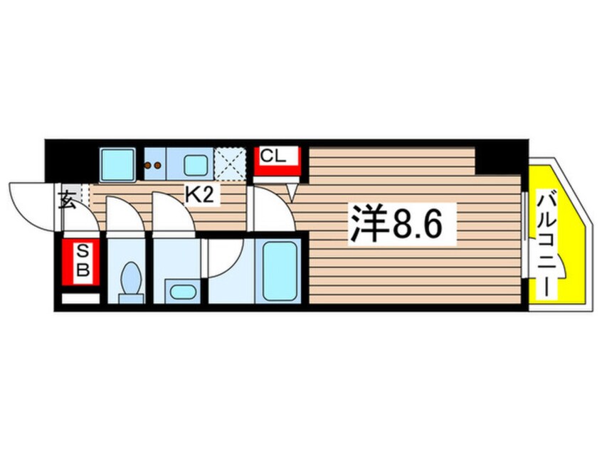 間取図 S-RESIDENCE清澄白河