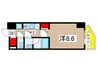 S-RESIDENCE清澄白河 1Kの間取り