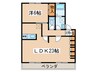 メゾン小柳 1LDKの間取り