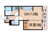 リッツハウスⅤ 1DKの間取り