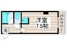 扇インペリアルコート 1Rの間取り