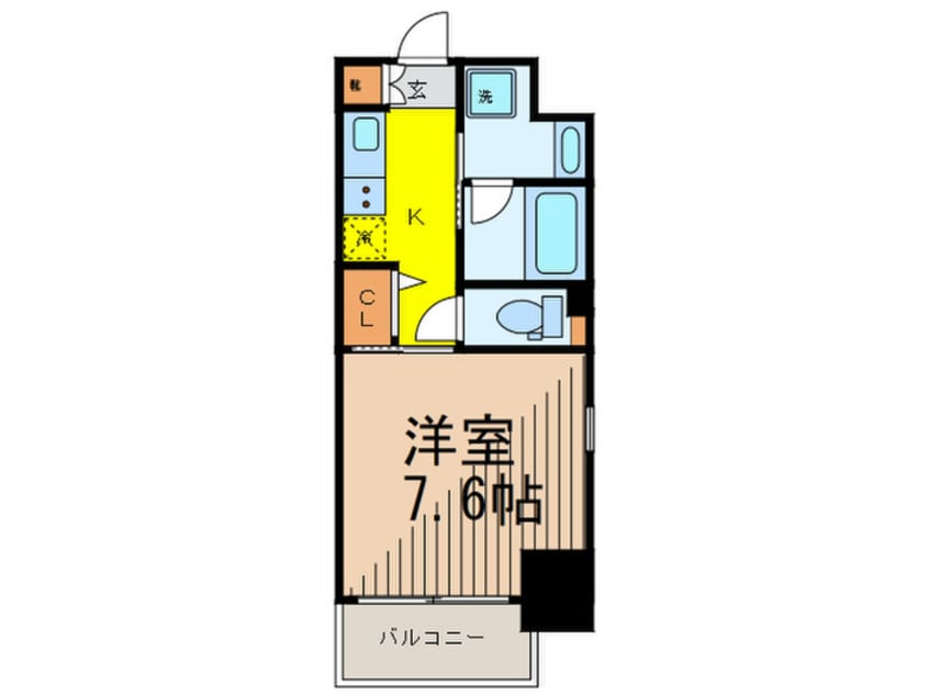 間取図 クレイシア門前仲町(1401)