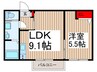 レフィーノ入間 1LDKの間取り