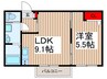レフィーノ入間 1LDKの間取り