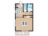 プラザウィン県立大学 1Kの間取り