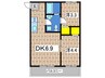 グラン六ッ川 2DKの間取り