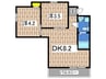 グラン六ッ川 2DKの間取り
