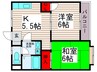 サンヴェール関原 2Kの間取り