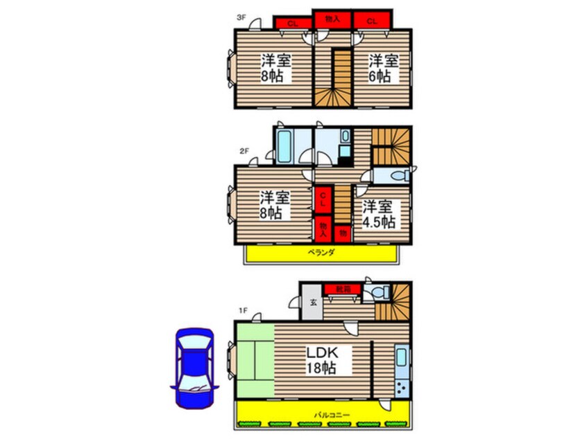 間取図 八幡５丁目戸建