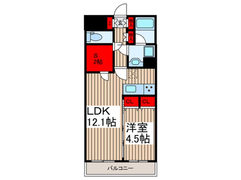 間取図 Ｓ－ＲＥＳＩＤＥＮＣＥ北戸田