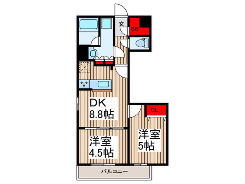 間取図 Ｓ－ＲＥＳＩＤＥＮＣＥ北戸田