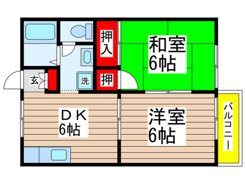 間取図 Ｏ－ＴＩＡＳ　１