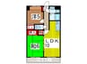 サンシャイン東浦和 2LDKの間取り
