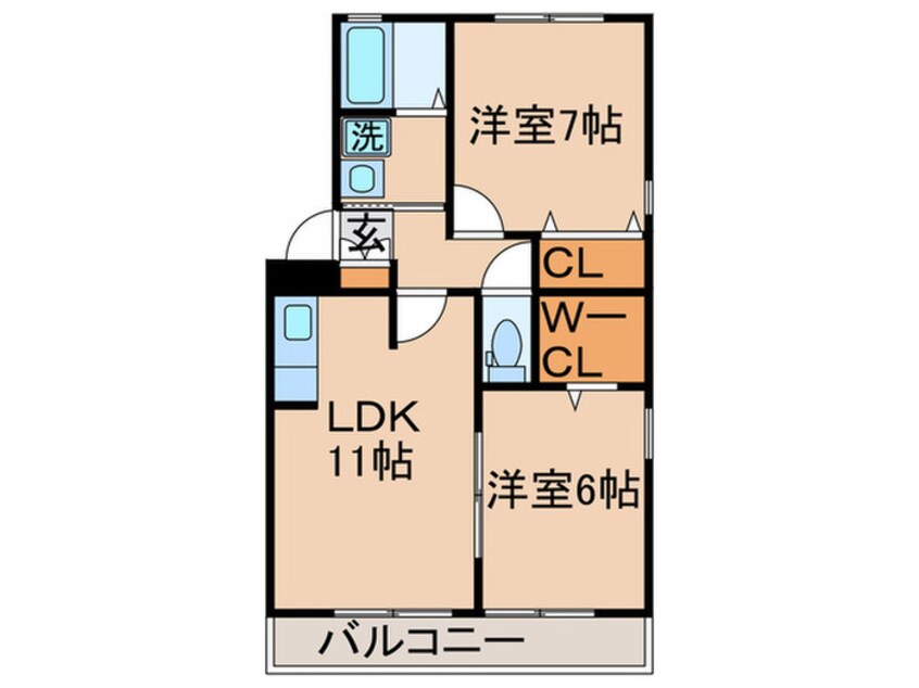 間取図 ＡＭ　Ｈｅａｒｔ　Ⅱ