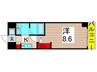 グランフォース北綾瀬(702) 1Kの間取り