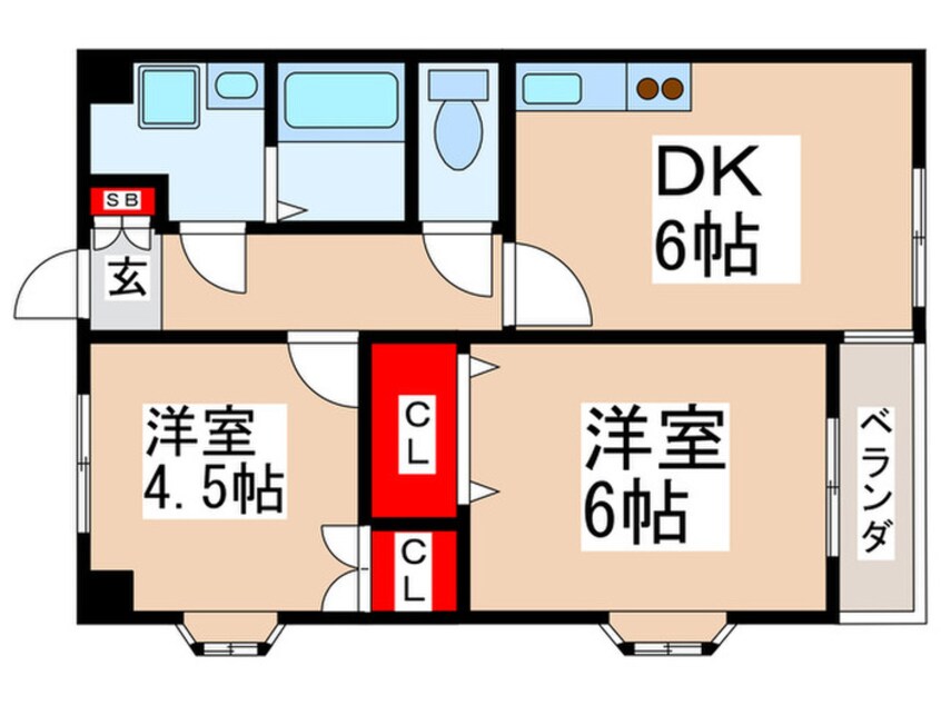 間取図 グランドール国立