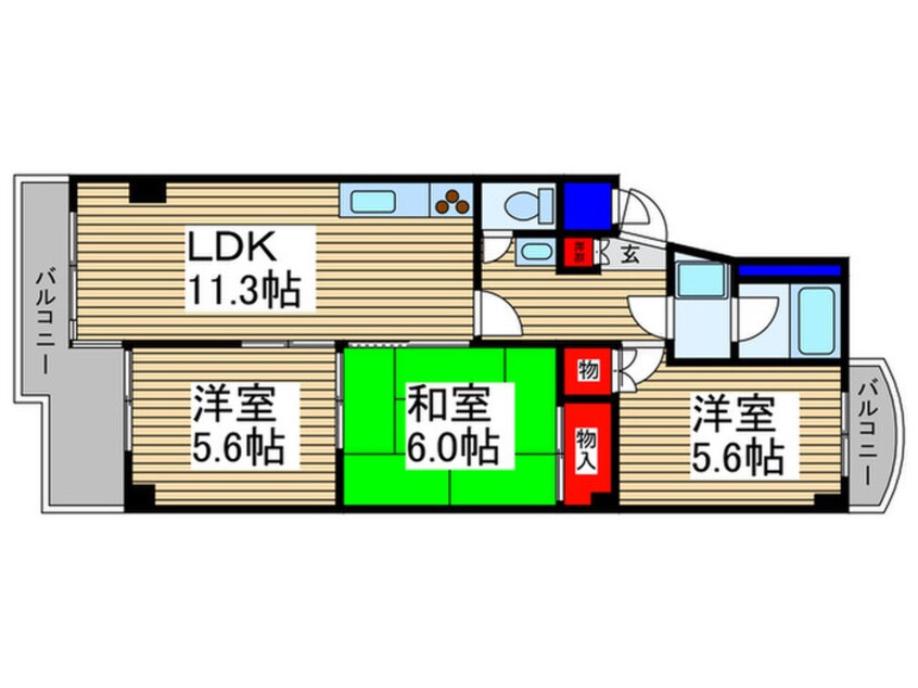 間取図 スカイマンション藤