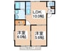 緑陽館 2LDKの間取り