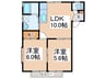 緑陽館 2LDKの間取り