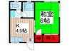 荒川ハイツ 1Kの間取り