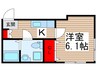 ベルメゾン馬橋 1Kの間取り