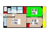 シャトレ白金 2LDKの間取り