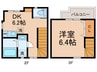 CASTIA南長崎B号棟 1DKの間取り