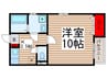 クレフラスト幕張本郷 1Kの間取り