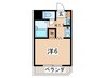 グリーンハイム矢沢 1Kの間取り