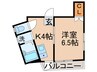 金町シティマンション 1Kの間取り