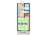平成コ－ポ 1Kの間取り