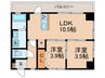 ONE ROOF FLAT NISHIWASEDA 2LDKの間取り