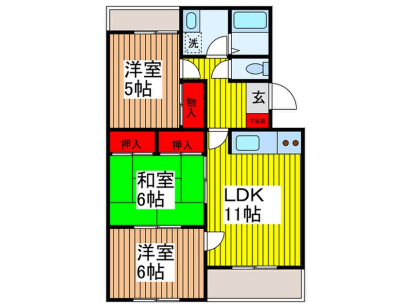 間取図 ロイヤルヒルズＡ