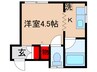 岡村アパート 1Kの間取り