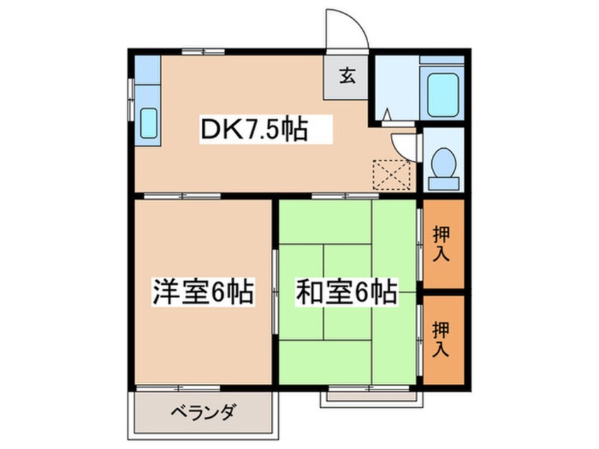 間取図 こがねハイツ（南棟）