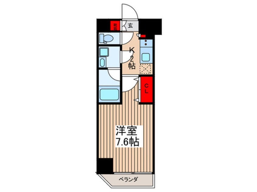 間取図 ｻﾞ･ﾌﾟﾚﾐｱﾑｷｭｰﾌﾞG潮見(512)