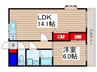 ベルツリー 1LDKの間取り