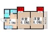 西船ビュ－ハイツ 2Kの間取り