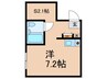 パルク深沢Ⅲ 1Rの間取り