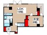 ヒルズ西竹ノ塚 1LDKの間取り