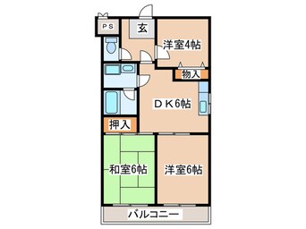 間取図 コスモ淵野辺