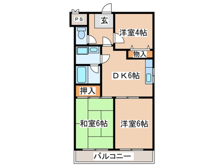 間取図 コスモ淵野辺